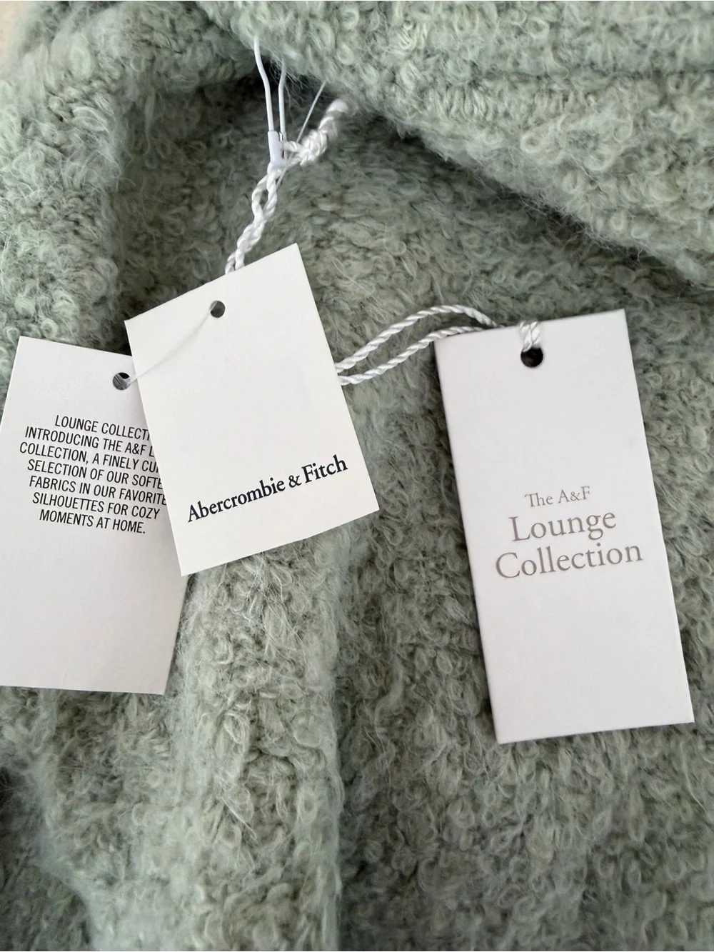 New! Abercrombie & Fitch Lounge Collection Fuzzy Knit Set Green M 8957